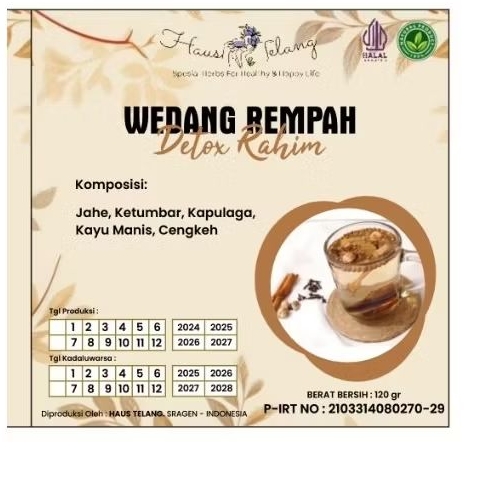 

Wedang Rempah Detox Rahim Meningkatkan Kesehatan Organ Reproduksi Meningkatkan Kesuburan Membantu Program Promil Mengurangi Keputihan