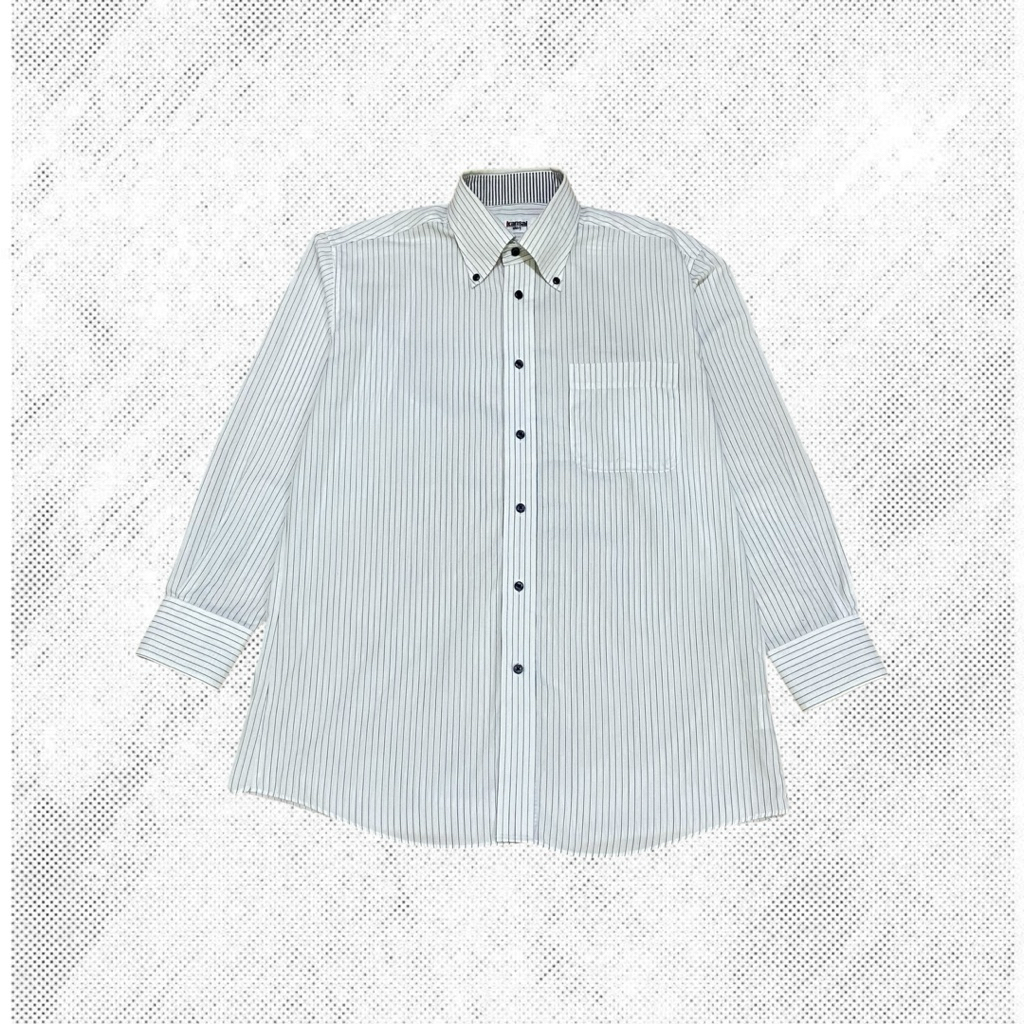 Kemeja Salur Kansai Yamamoto Japan / Kemeja Pria / Size L