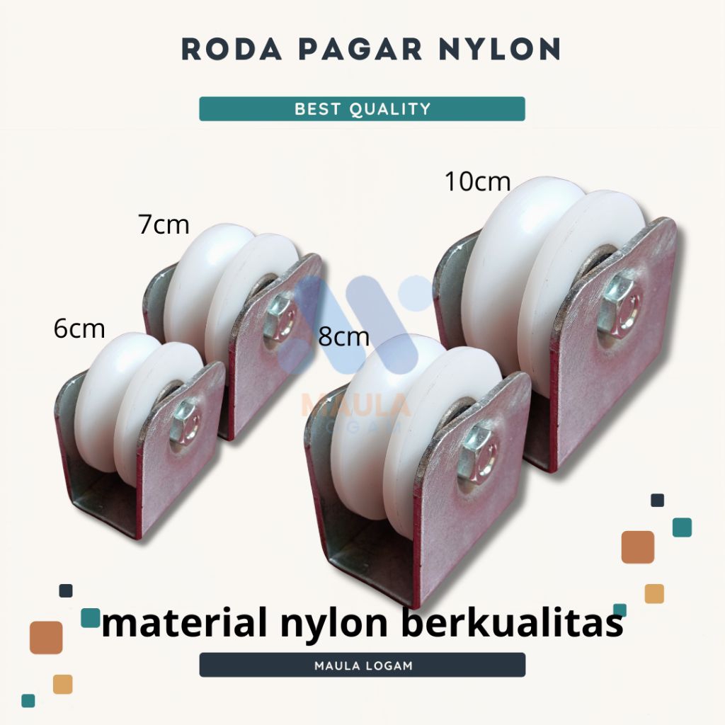 Roda pagar nilon | roda pagar tralis