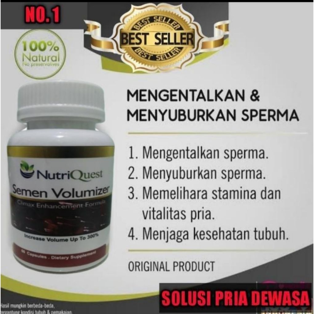 Suplemen Penyubur Sperma Pria Terbaik Nutriquest Semen Volumizer