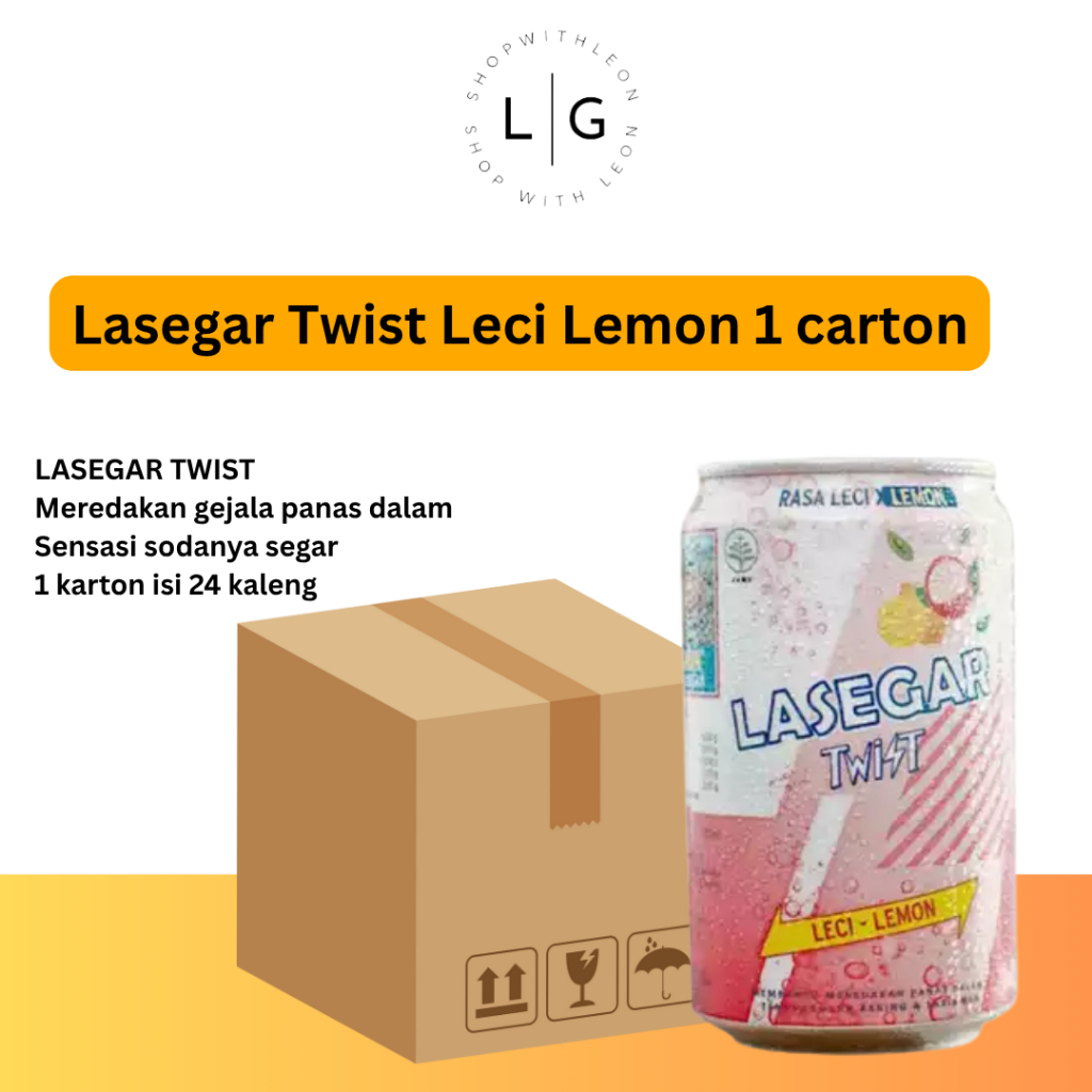 

LASEGAR TWIST Jeruk Leci Lemon 320ml - 1 carton (24 KALENG)
