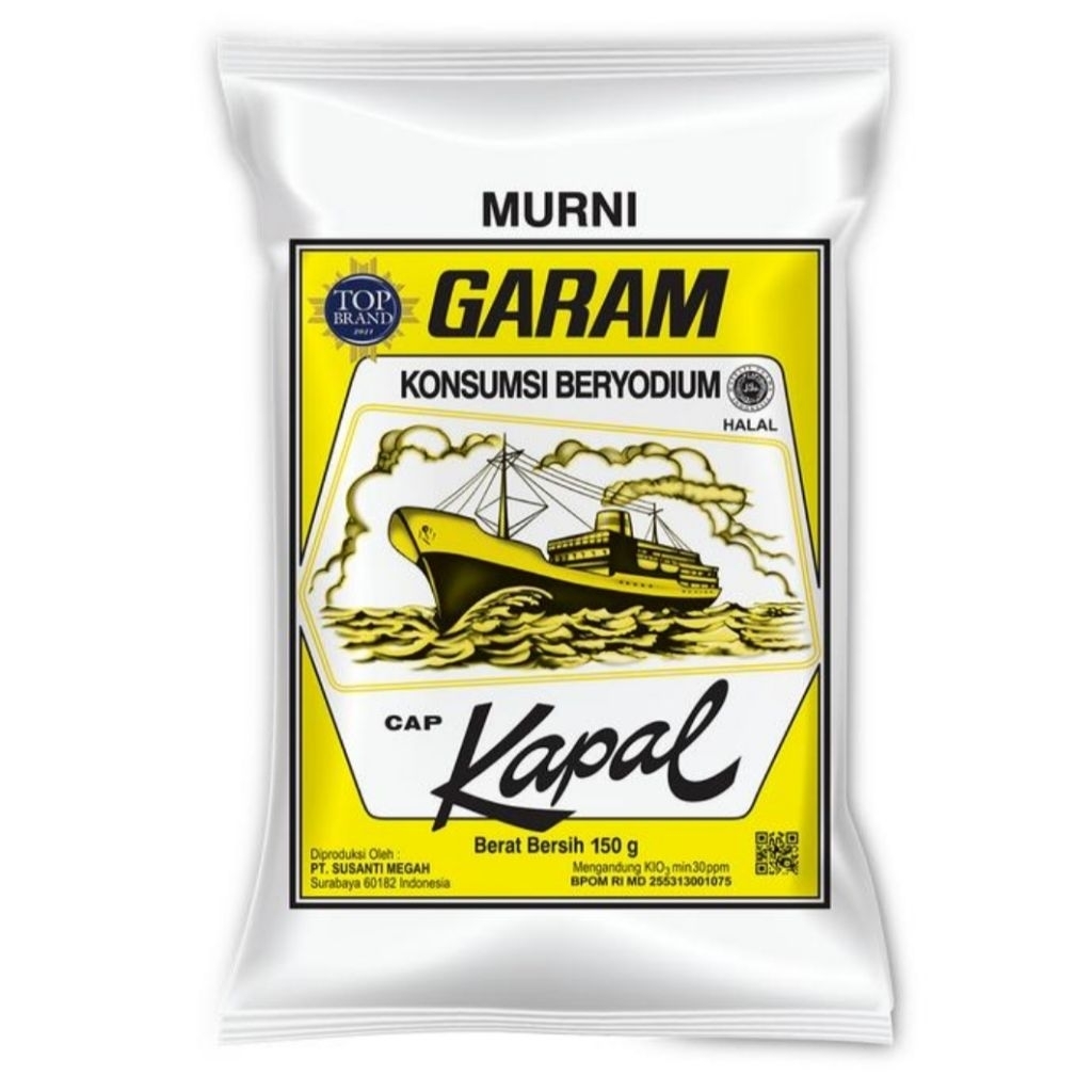 

Garam Cap Kapal Beryodium 250 Gram [ 1 Ball - 40 Pcs ]