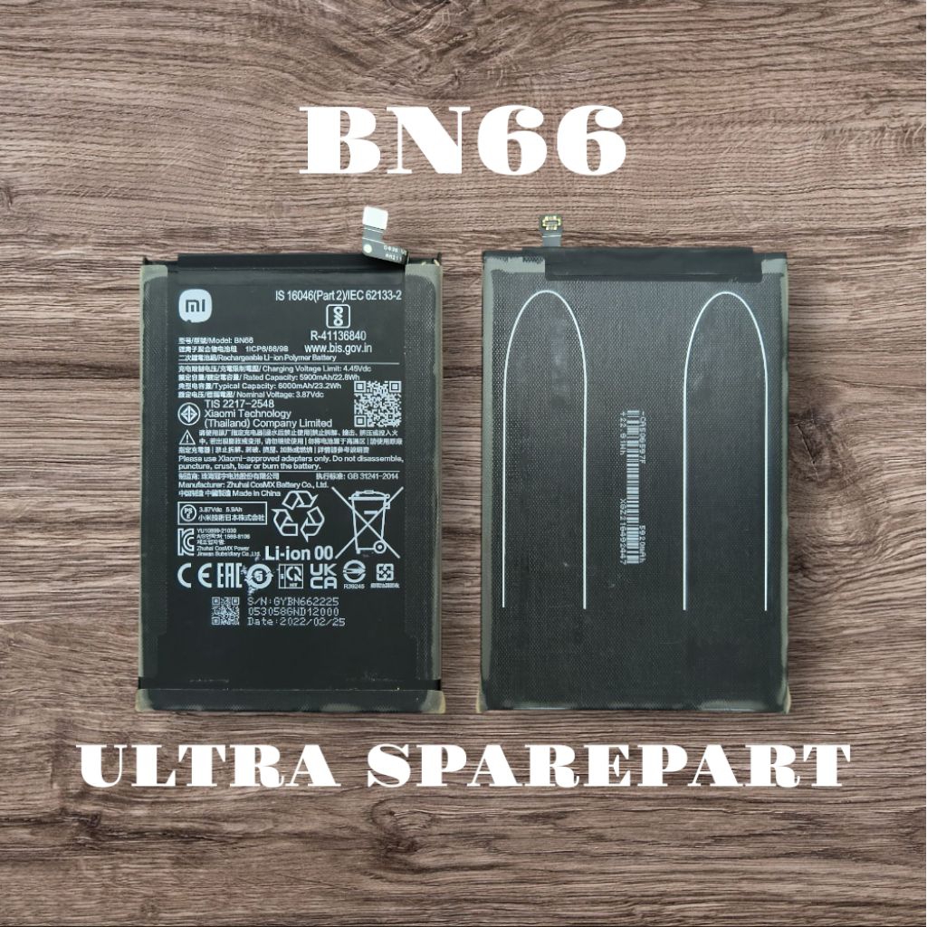 BATRE BATTERY BATERAI BN66 XIAOMI POCO POCOPHONE C40 ORIGINAL 100% COPOTAN CABUTAN BEKAS SECOND