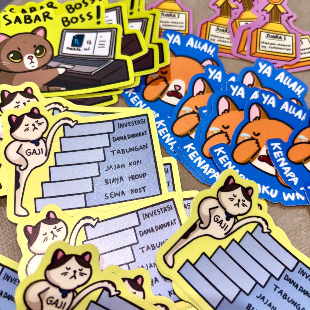 

Sticker Kucing Korporat Sambat | Sticker Lucu | Sticker Sambat | Sticker Laptop