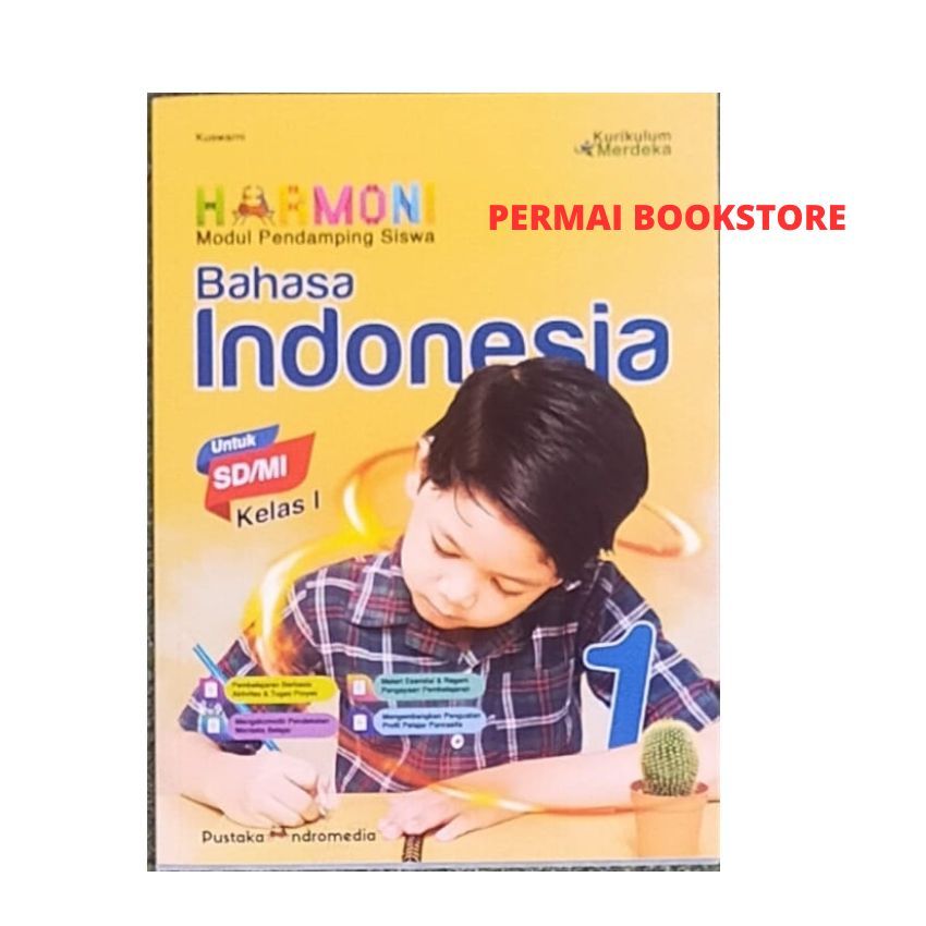Buku Pendamping Modul Harmoni Kelas 1 SD Bahasa Indonesia Kurikulum Merdeka IKM