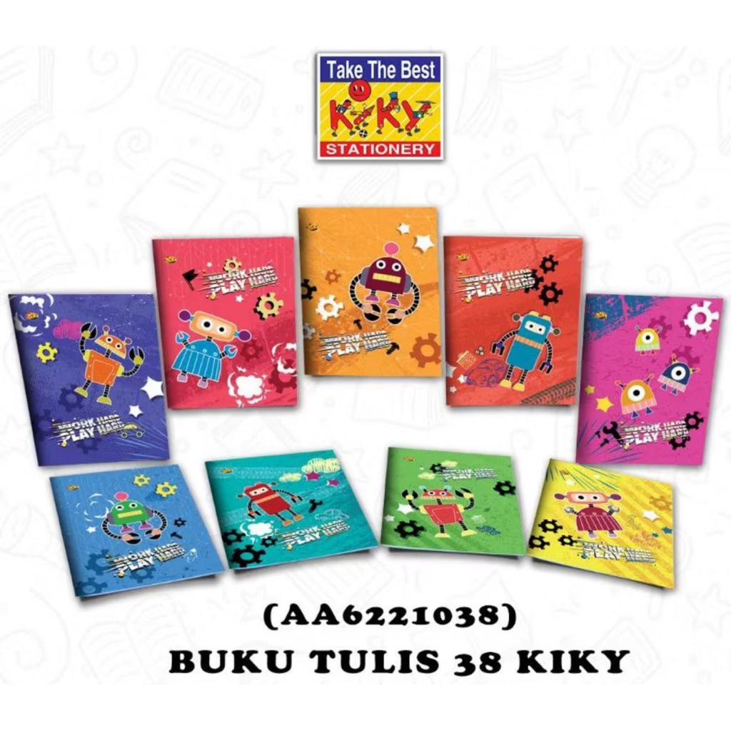 

Buku Tulis KIKY 38 Lembar Per Pak isi 10 Buku