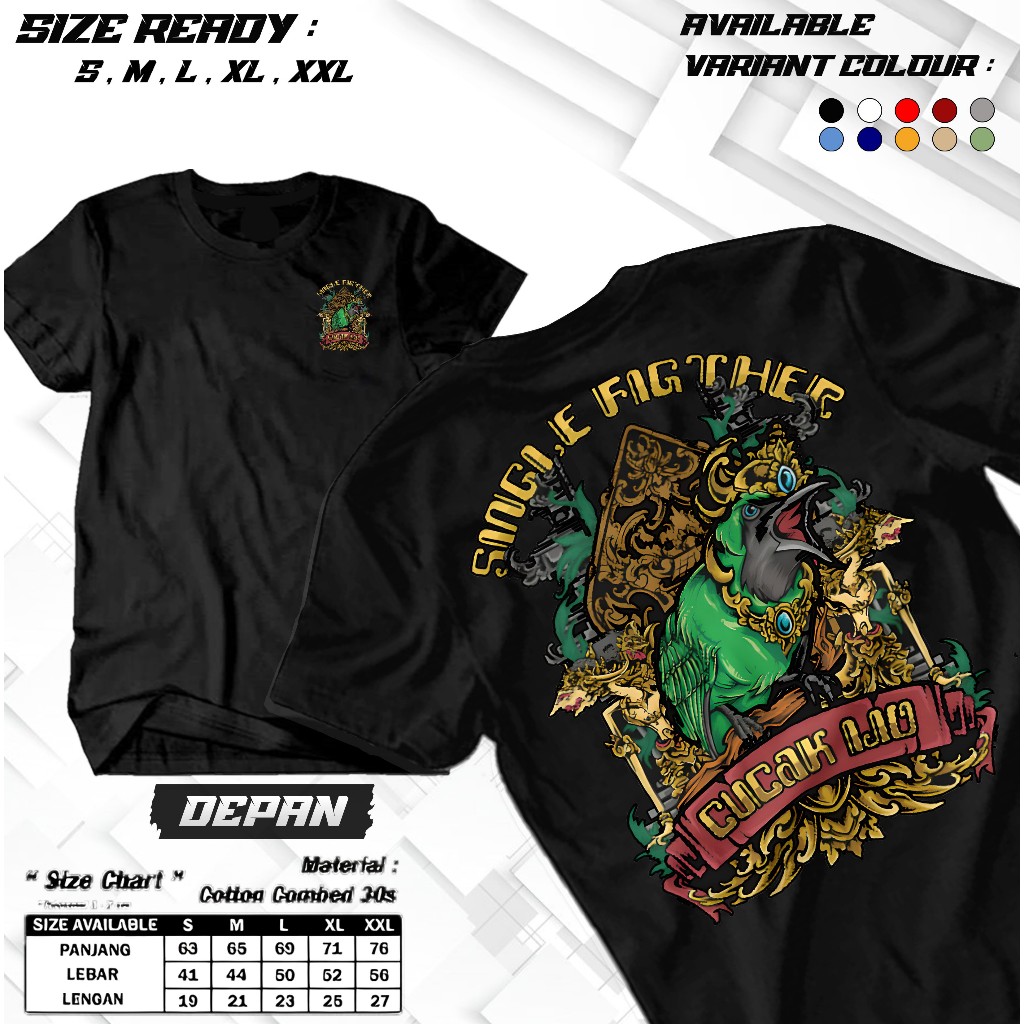 Baju Kaos Cucak Ijo Baju Kicau Burung Murai Kacer Kenari Distro