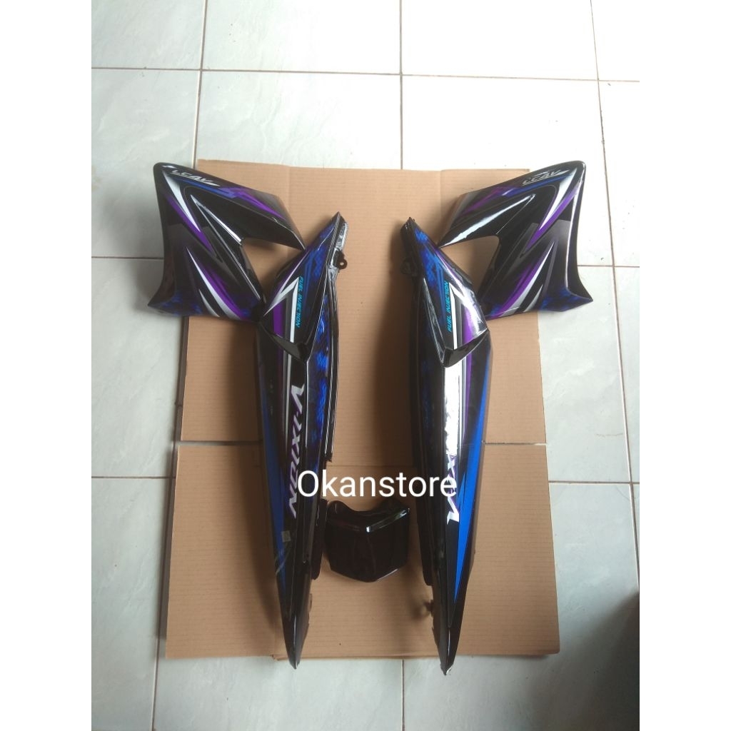 cover body plus sayap tangki vixion old 2009 hitam ungu