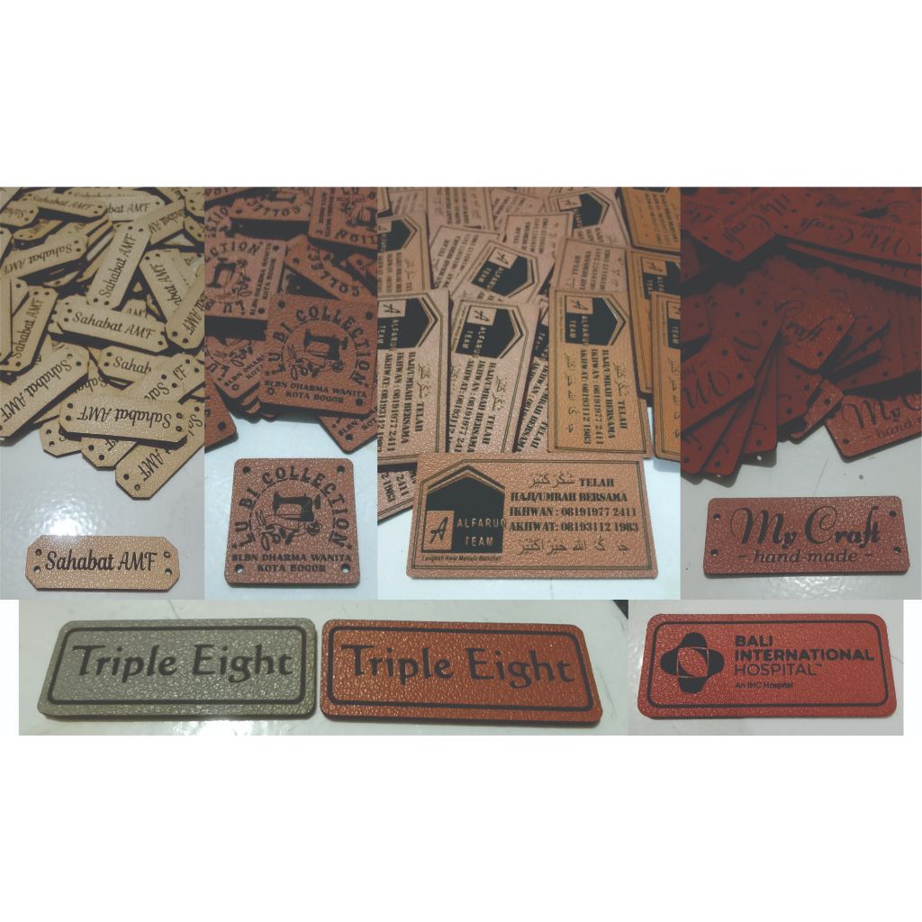 Label Kulit Sintetis Grafir - Tebal