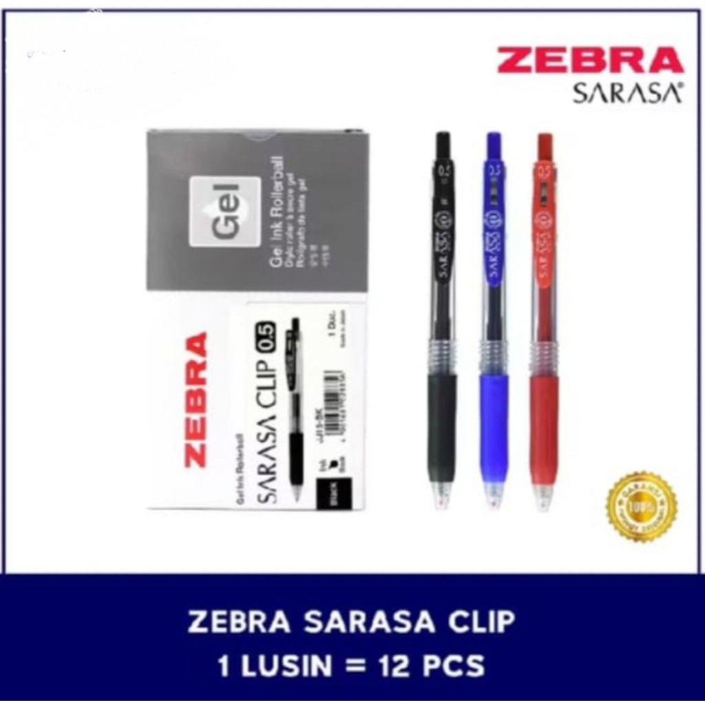 

pulpen/pen gel sarasa clip zebra 0.5mm harga 1pcs
