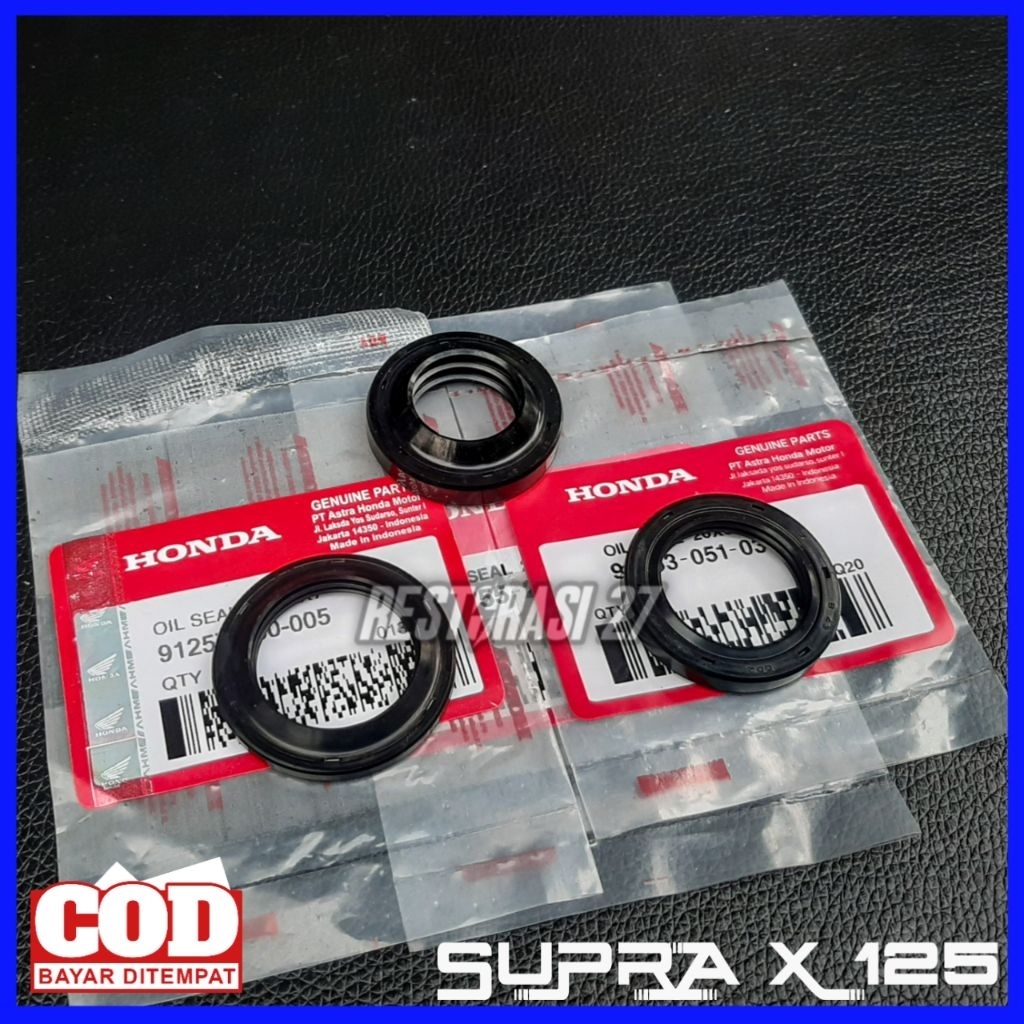 Seal Roda Set Depan Belakang Honda Supra X 125 Double Disc Karet Seal Debu Roda Depan Belakang Honda