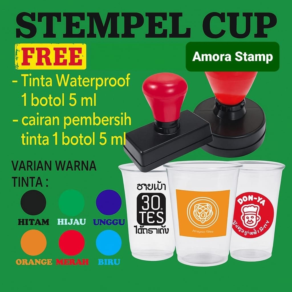 

STEMPEL CUP, PLASTIK PERMANEN ANTI AIR AMORA OFFICIAAL