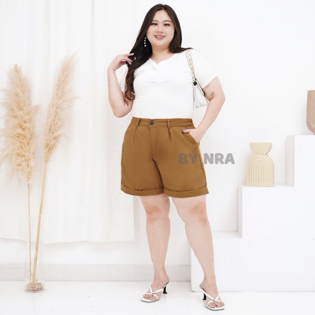 FLASH SALE BY NARA Yola Pants Celana Pendek Jumbo Wanita Hotpants Wanita Jumbo Bigsize Hotpants