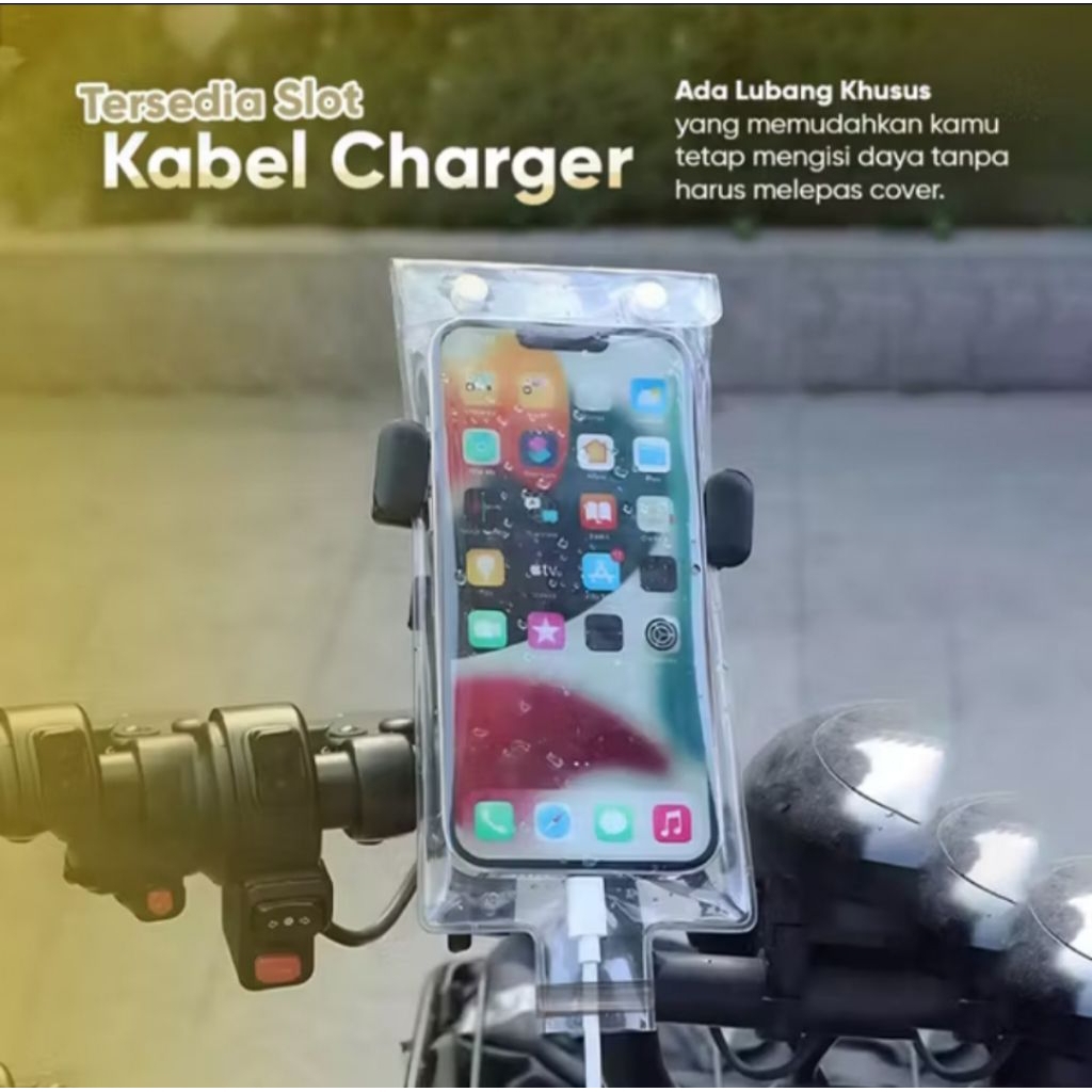 Cover HP Anti Air Gantung | Holder Hp Motor Tas Waterproof Handphone | Holder Tas Gantung