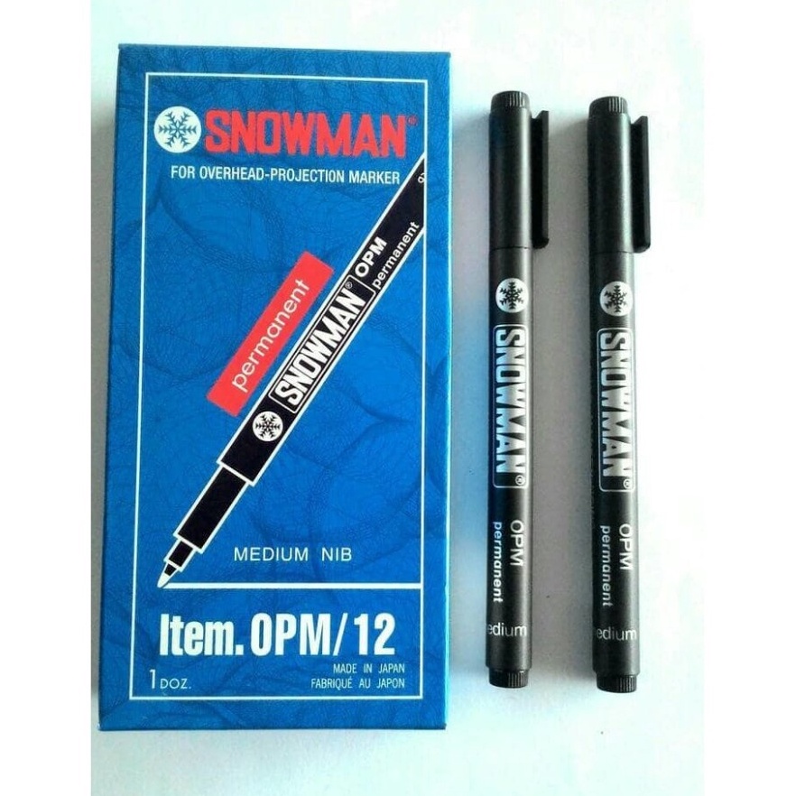 

KODE V6U Pen Snowman OHP Permanent Hitam 5mm 1mm