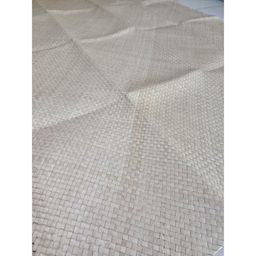 TIKAR PANDAN TIKAR JENAZAH 140*200 CM ANYAMAN PUTIH TIKAR LESEHAN TIKAR JADUL MURAH