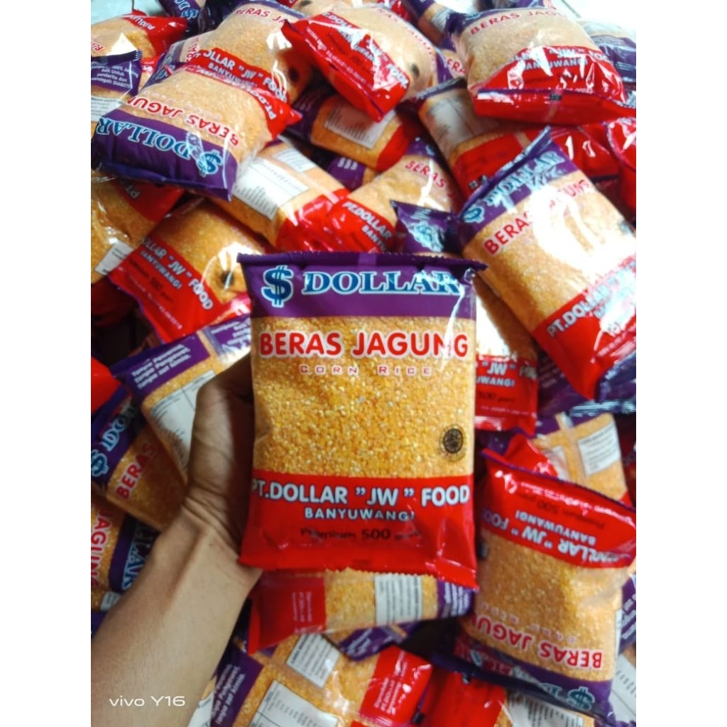 

2PCS Beras jagung cap dollar kemasan 500 gram
