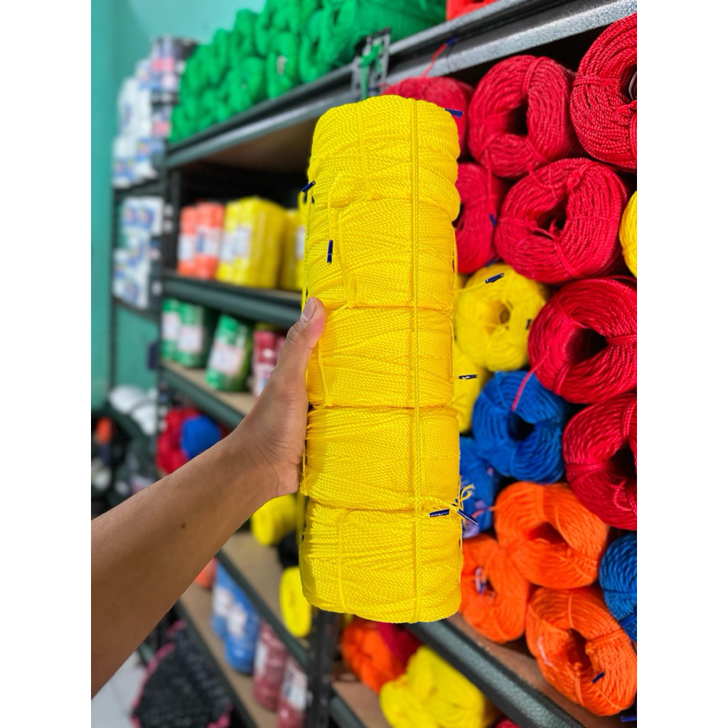 

Tali Tambang 2mm 100m Kuning(5 Rol) Merk Sea Gull / Tambang Kecil - Tali Lanjaran / Tali Jaring Burung - Tali Layangan - Tali Rambatan Melon / Tali Tenda