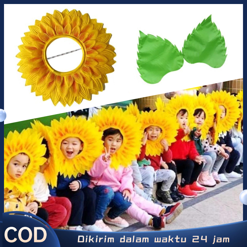 46/58cm Aksesoris Bunga Matahari Bunga Matahari Bando Sunflower Bando Bando Bunga Bunga Anak Dewasa