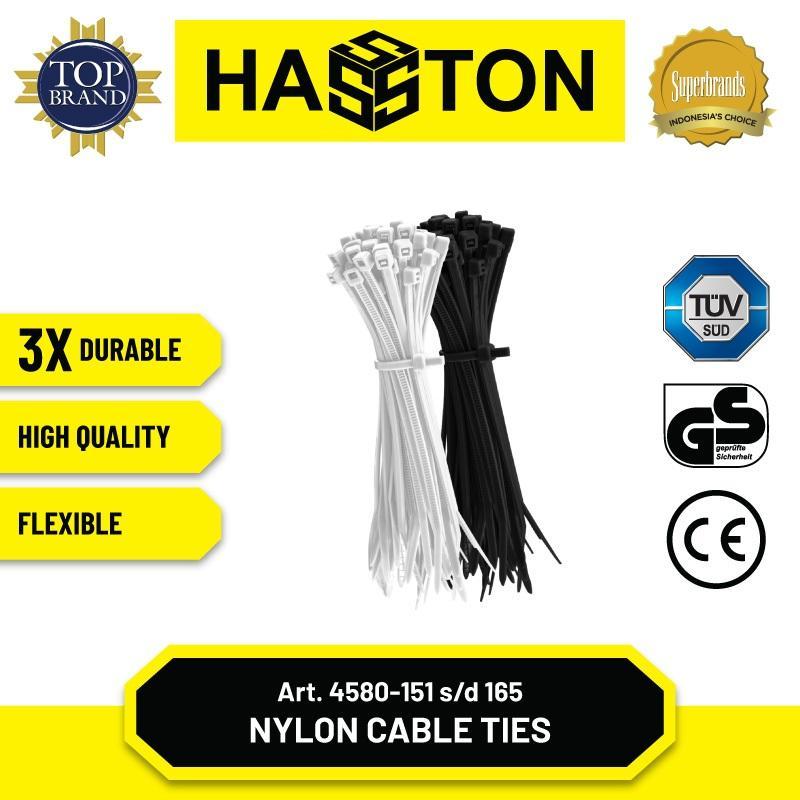 

Kabel Ties HASSTON 4580 151-165 Warna Hitam Putih 5x400 / 7,6X500 Pengikat 40 / 50cm Nylon Cable