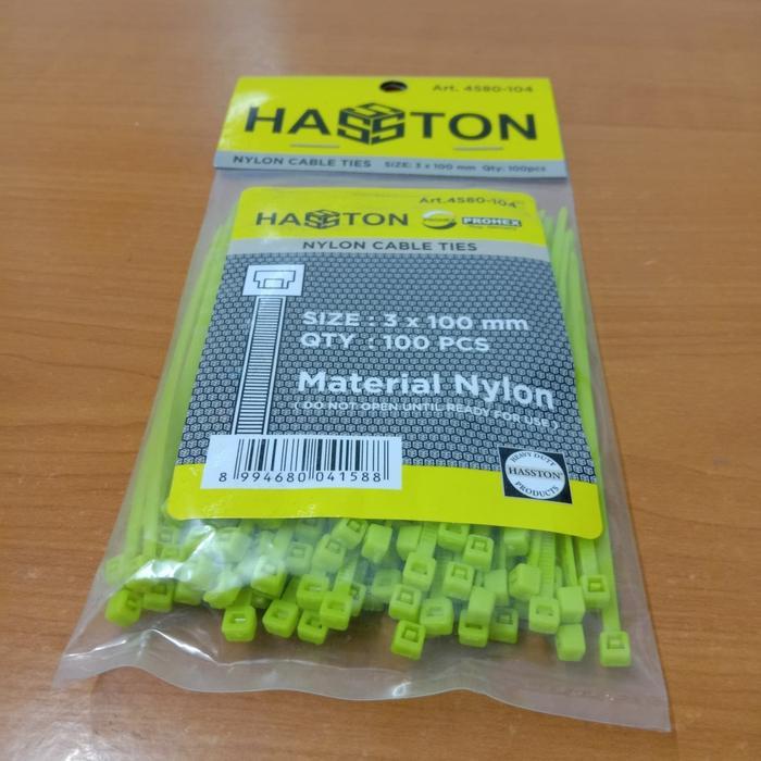

Hasston Kabel ties 4580-104 3x100mm 10cm hijau Nylon Cable ties