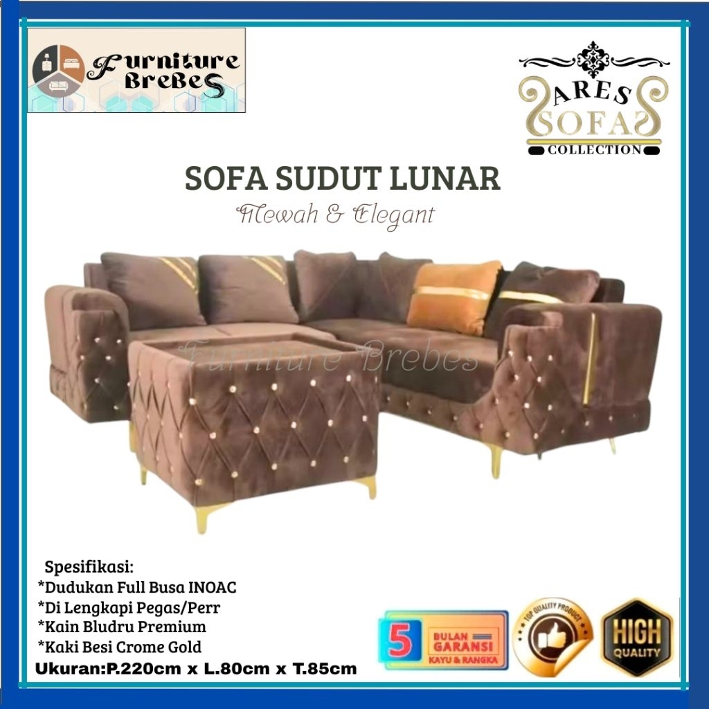 Sofa Sudut Ruang Tamu / Sofa Sudut Mewah Minimalis Murah Cirebon Tegal Brebes Pemalang