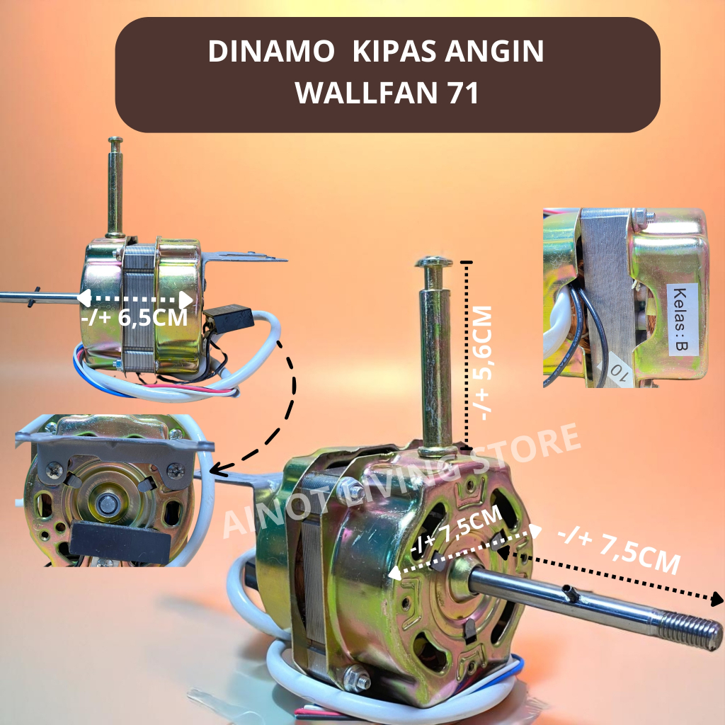 [ALS] DINAMO KIPAS ANGIN - MOTOR PENGGERAK WALLFAN/DINDING-DINAMO KIPAS MIYAKO SPAREPART MOTOR WALLF