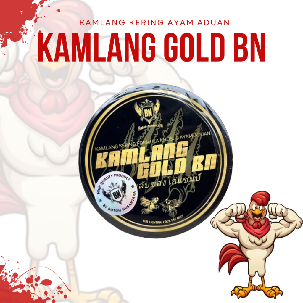 KAMLANG GOLD BN KAMLANG KERING jamu AYAM ADUAN UNTUK AYAM SIAP TARUNG DAN PEMULIHAN AYAM - BN