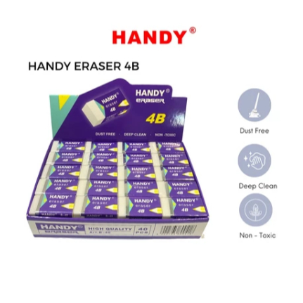 

HANDY Penghapus B40 ERASER White 4B SATUAN ECER