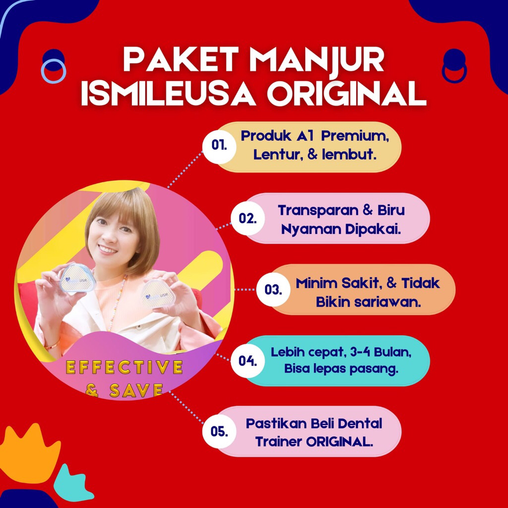 GARANSI 100% ORIGINAL ISMILE USA PERAPIH GIGI ORIGINAL / PERAPIH GIGI / TEETH TRAINER ALIGNMENT / AL