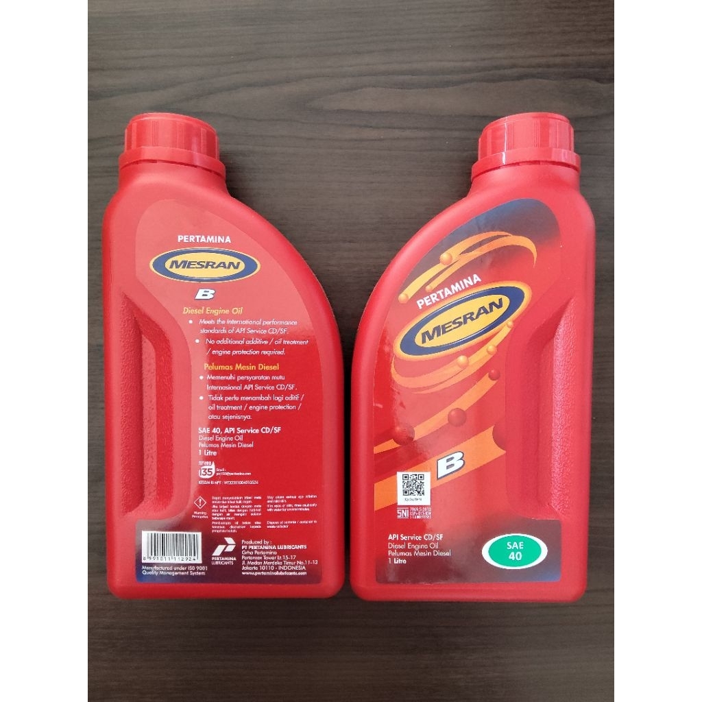 Oli Mesran B 1Liter Pelumas Oli Pertamina Mesran B  1L