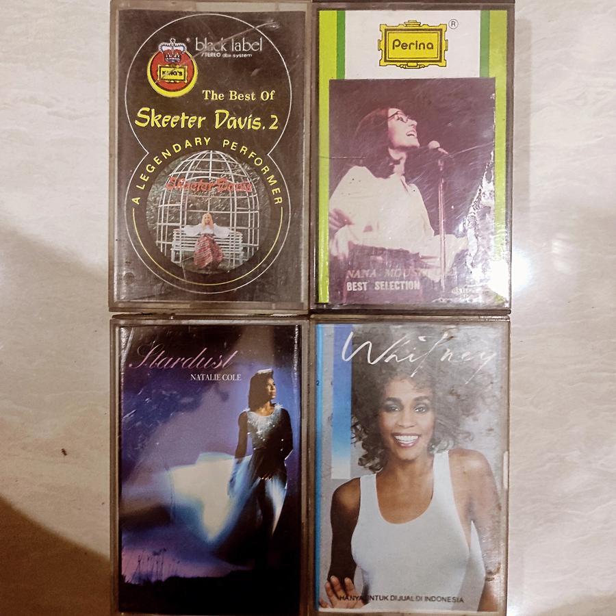 kaset pita tape original skeeter davis nana mouskouri natalie cole Whitney Houston