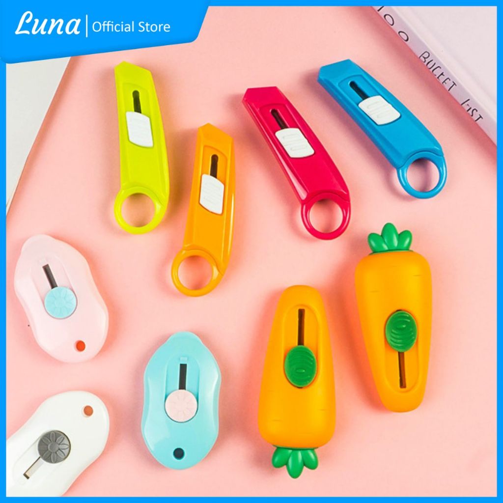 

Luna Cutter Mini Potable Karater Model Lucu Pisau Paket Tajam Kater Kecil Alat Pembuka Paket