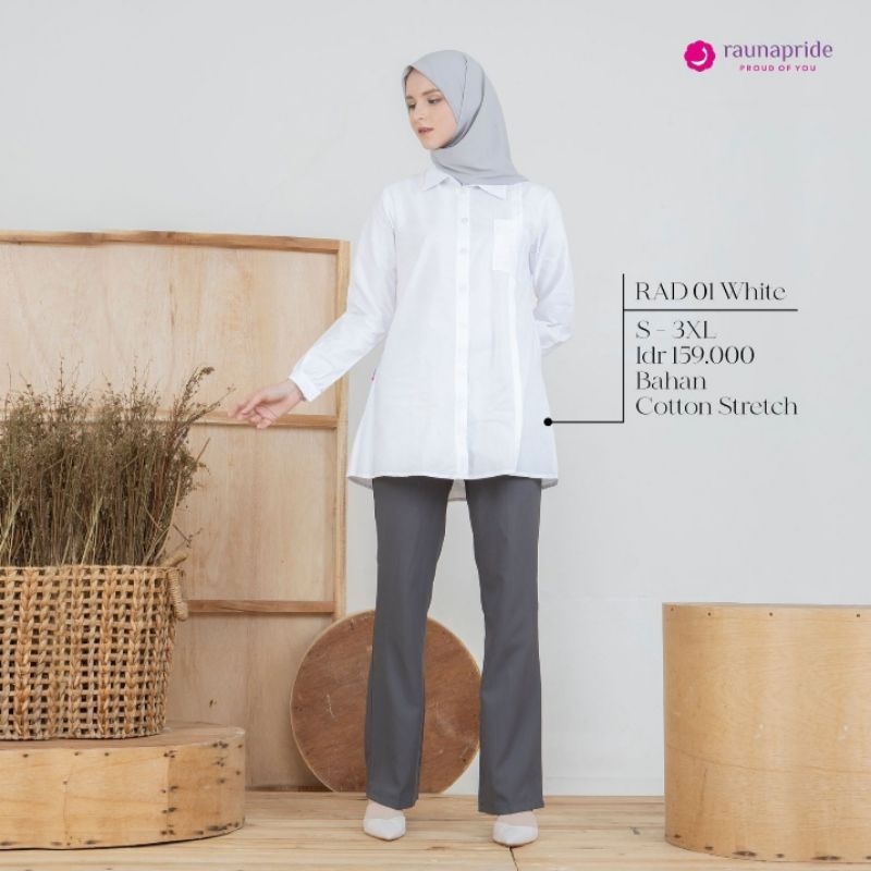 SALE BAJU ATASAN CEWEK WARNA PUTIH/ BAJU TUNIK WANITA BAHAN ADEM/ TUNIK ATASAN PUTIH