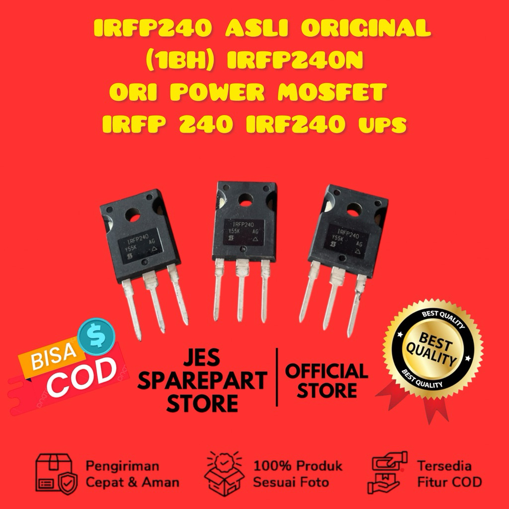IRFP240 ASLI ORIGINAL  (1BH) IRFP240N  ORI POWER MOSFET  IRFP 240 IRF240 ups