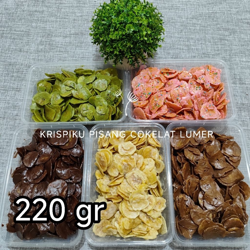 

Keripik Pisang Cokelat Lumer Kripik Pisang Coklat Lumer Krispiku 220gr