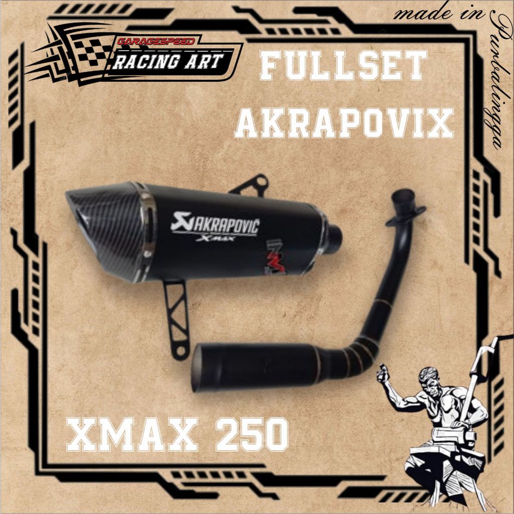 Knalpot Yamaha Xmax 250 Akrapovic Full System