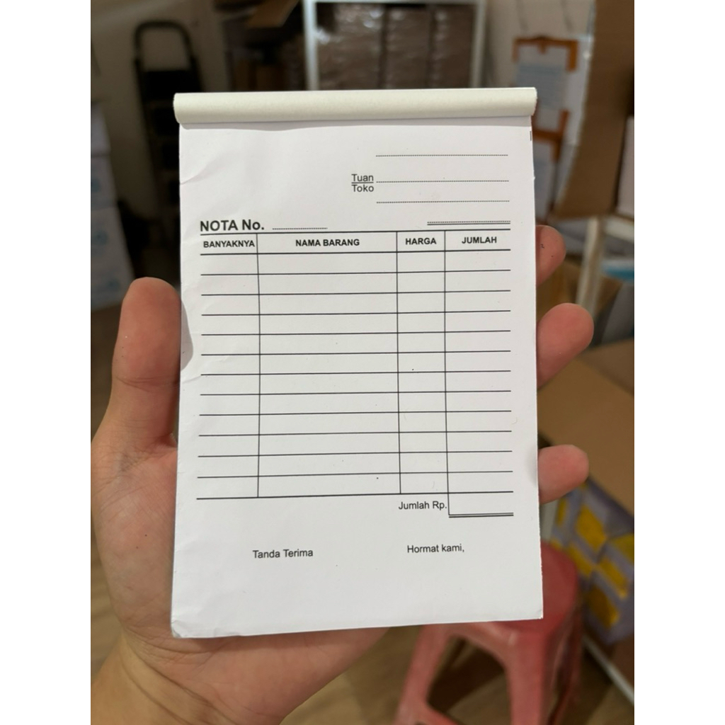 

Ay00! (1 PACK/ISI 10 BUKU) Buku Nota Kontan NCR 2 ply 1/4 Folio (108mm x 155mm) 20 LEMBAR TEMBUSAN