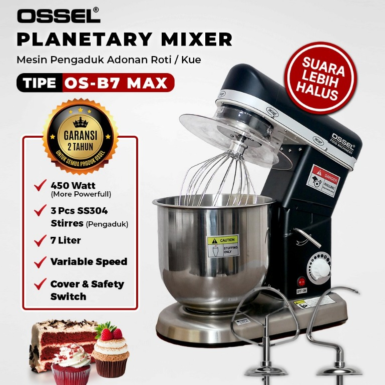 OSSEL PLANETARY MIXER 7 LITER MIXER ROTI B-7 MIKSER ADONAN ROTI OSSEL
