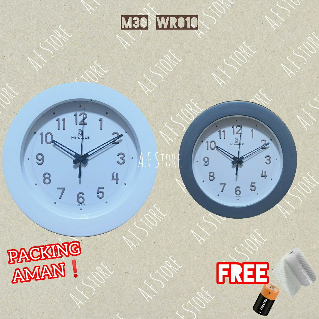 Jam Dinding Miracle | M30 WR010 | Diameter 30cm