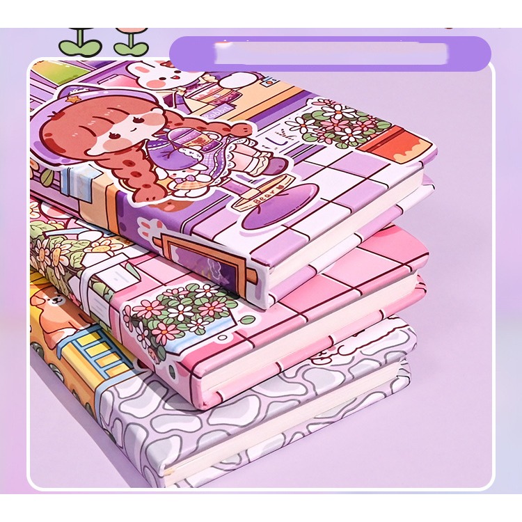 

NOTEBOOK LUCU KARTUN HARDCOVER – BUKU DIARY MINI JOURNAL 80 Lbr + Free Stiker UKURAN 19 x 9cm | MINI DIARY JOURNAL KARTUN |BUKU NOTEBOOK LUCU |GD