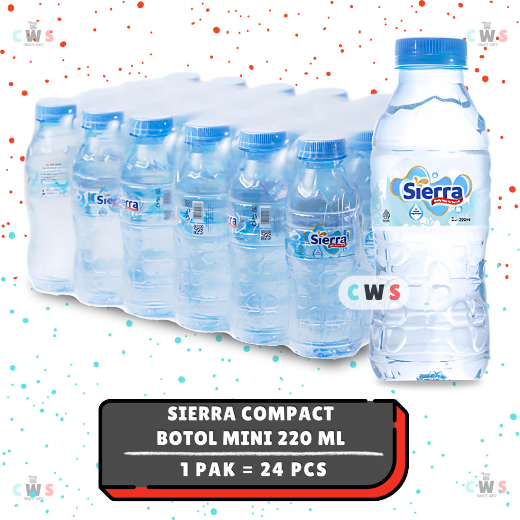 

Air Minum Mineral SIERRA RON88 LARISST Compact 220 ml Botol Murah - 1 Dus / 24 Pcs