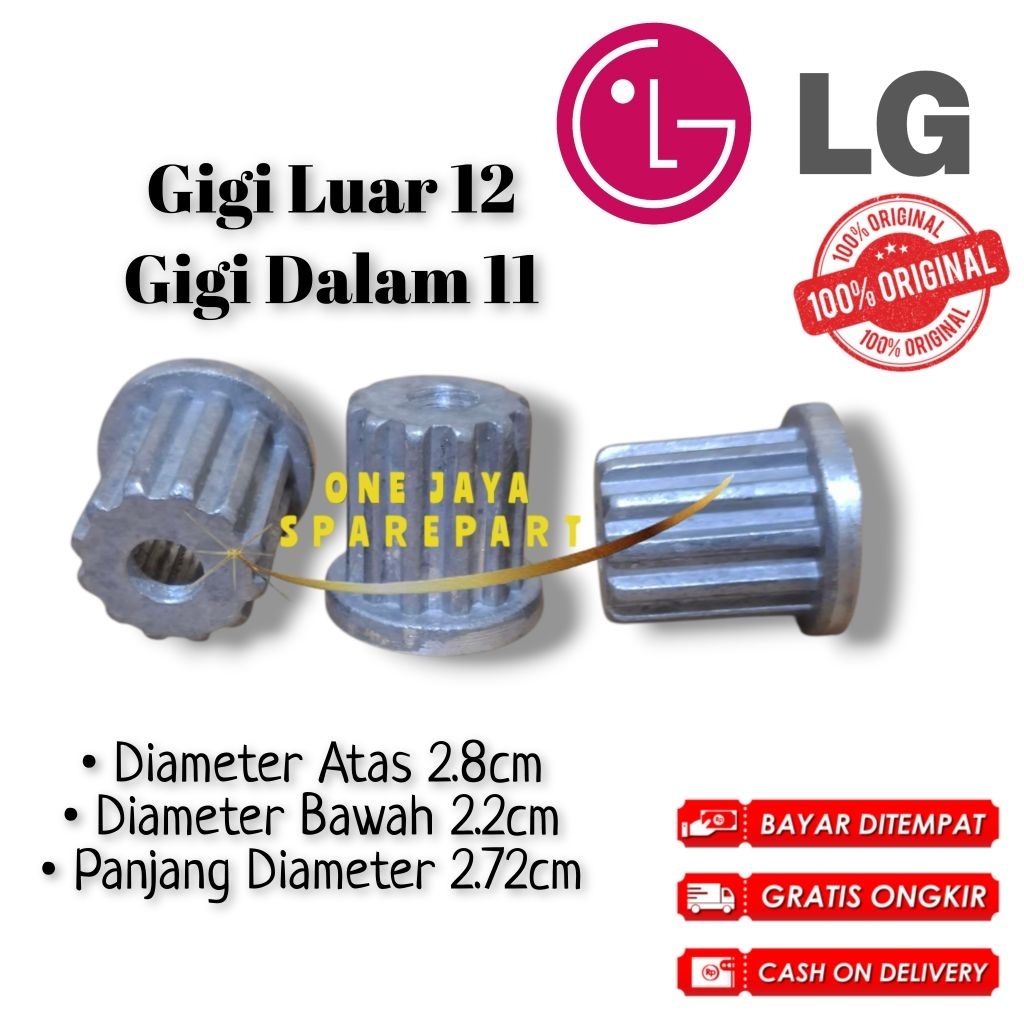 Inti Pulsator Mesin Cuci LG Gigi Dalam 11 Gigi Luar 12