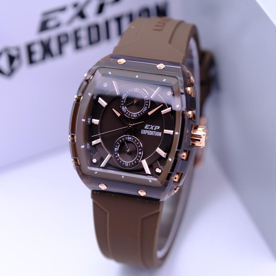 JAM TANGAN WANITA EXPEDITION E 6814 E6814 MF COKLAT ORIGINAL