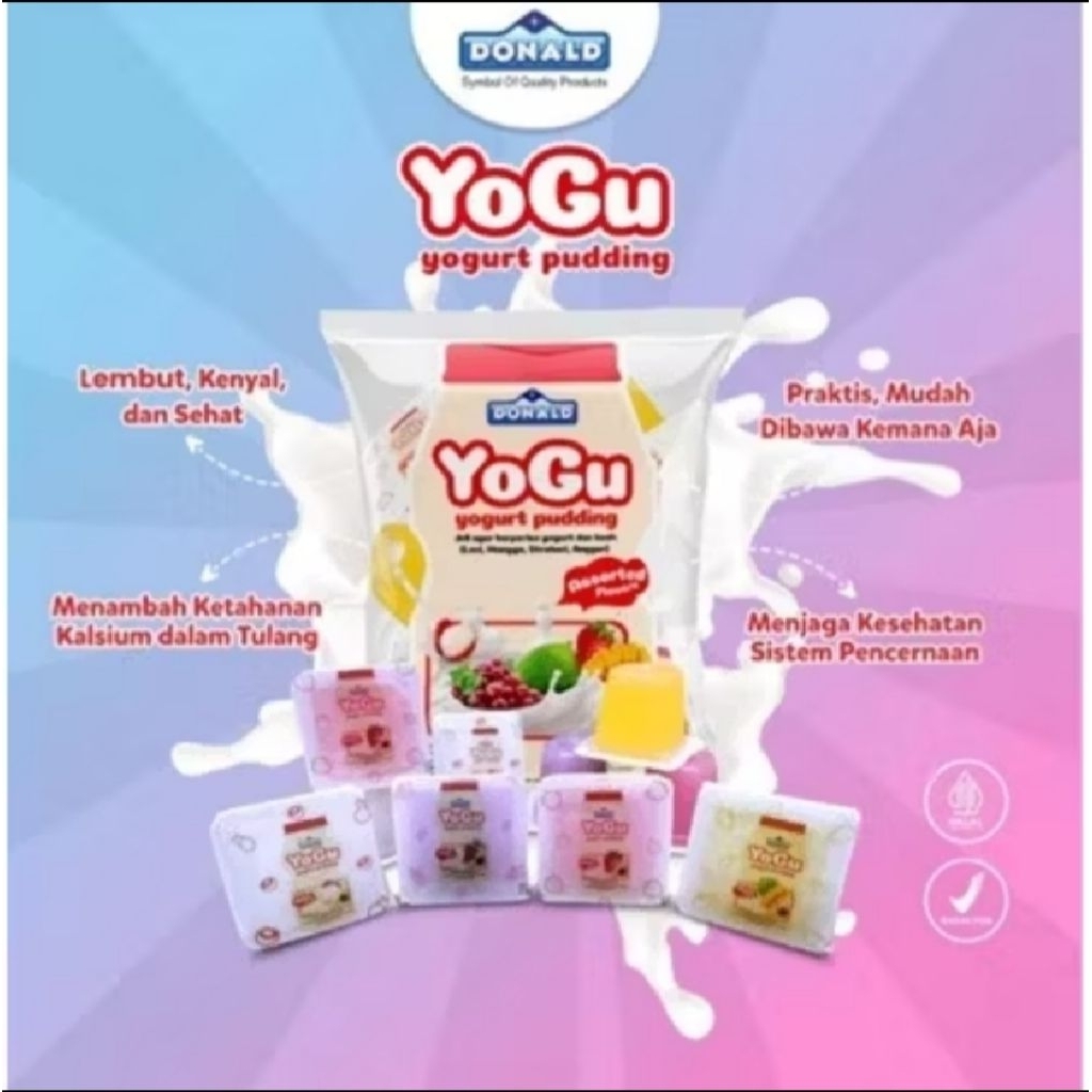 

donald yogu 250 gr. yogurt puding rasa aneka buah.