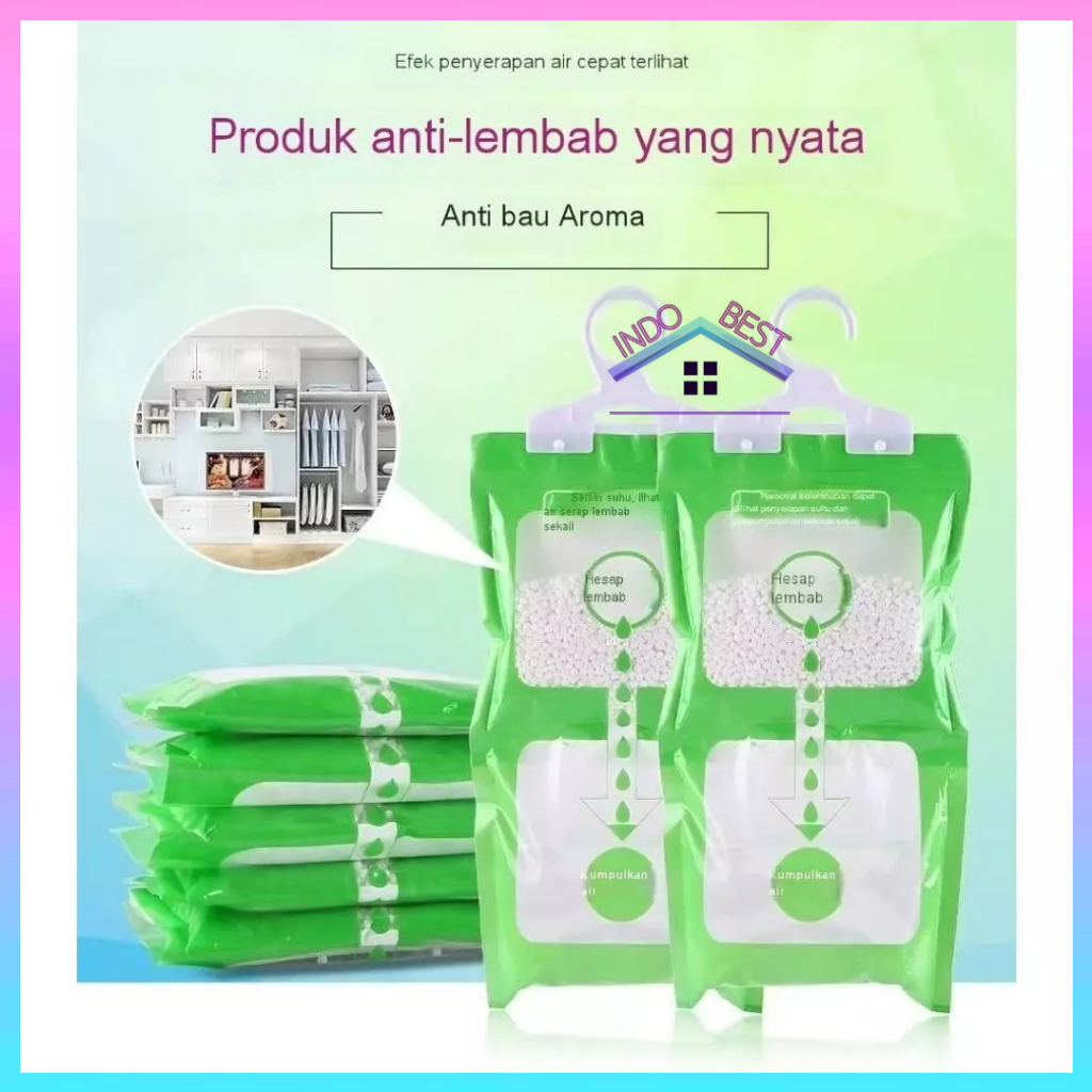 IB Kantong Penyerap Lembab Lemari Baju Anti Jamur Kantong Serap Lembab Anti Bau Serbaguna