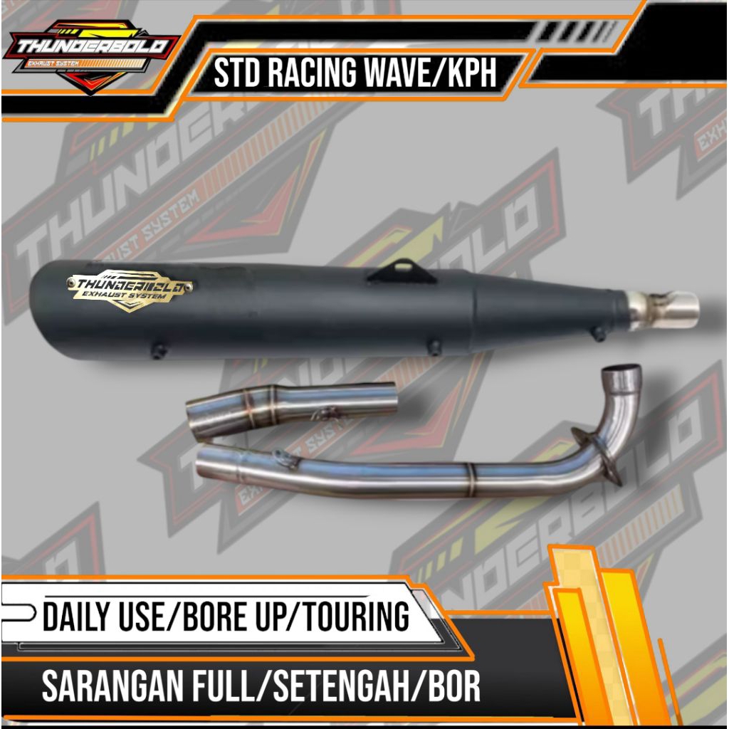 KNALPOT STANDAR RACING KARISMA PNP SUPRA X 125D HONDA WAVE KIRANA DLL