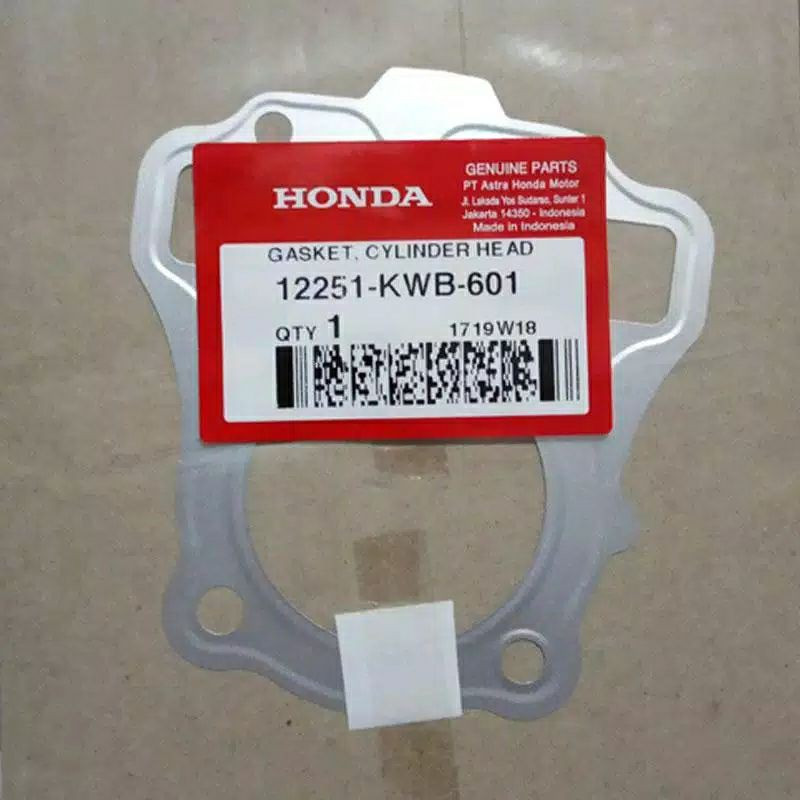 12251-KWB-601 Perpak Blok Atas Honda Blade Carbu, Revo Absolute, Revo Fi AHM ORI