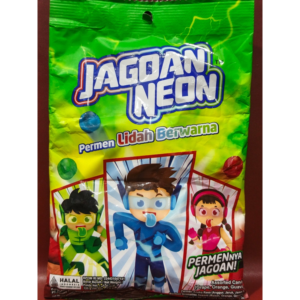 

Jagoan Neon Permen Lidah Berwarna 125g | Super Zuper Permen Asam Assorted 125g
