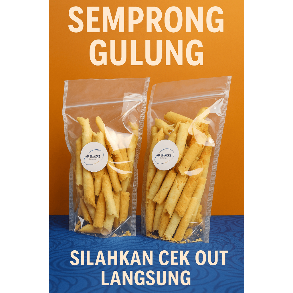 

AP Snack - Semprong Gulung Klasik Renyah paket isi 3 – Camilan Tradisional Enak & Gurih
